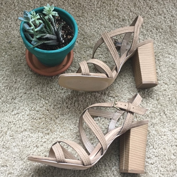 Penny Loves Kenny Shoes - Penny Loves Kenny Nude Beige Strappy Sandals